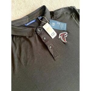 Cutter‎ & Buck Coastline Epic Comfort Eco Shirt Mens 2XL Black Atlanta Falcons